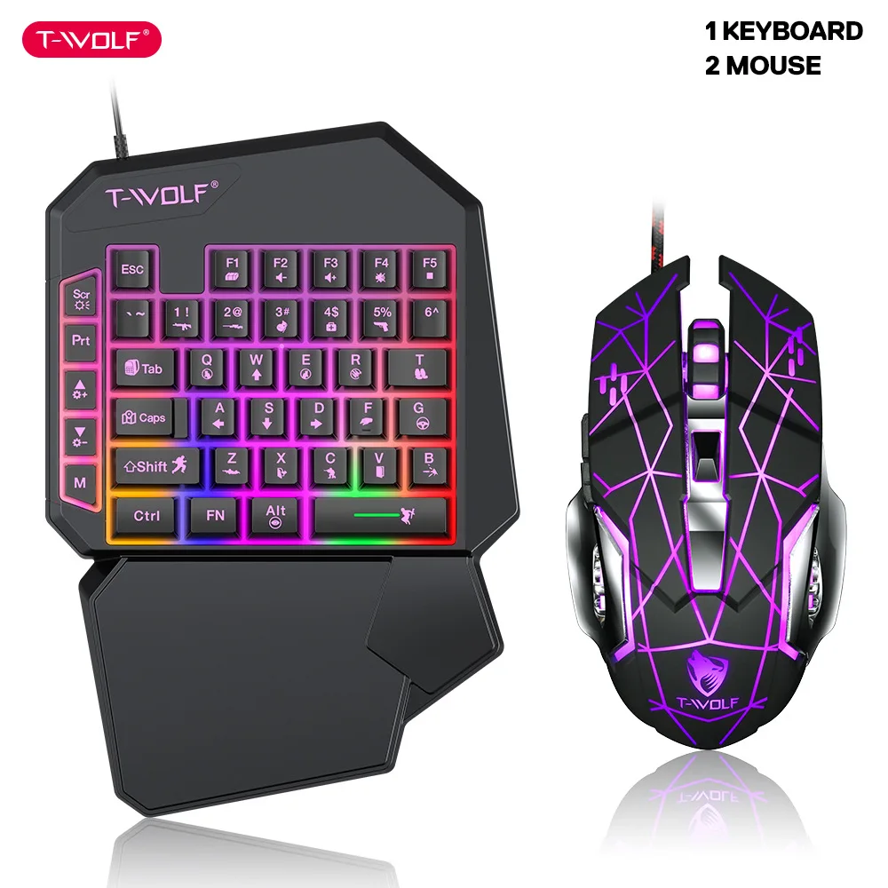Gaming Keyboard Mini - T-WOLF TF900 клавиатура для одной руки,