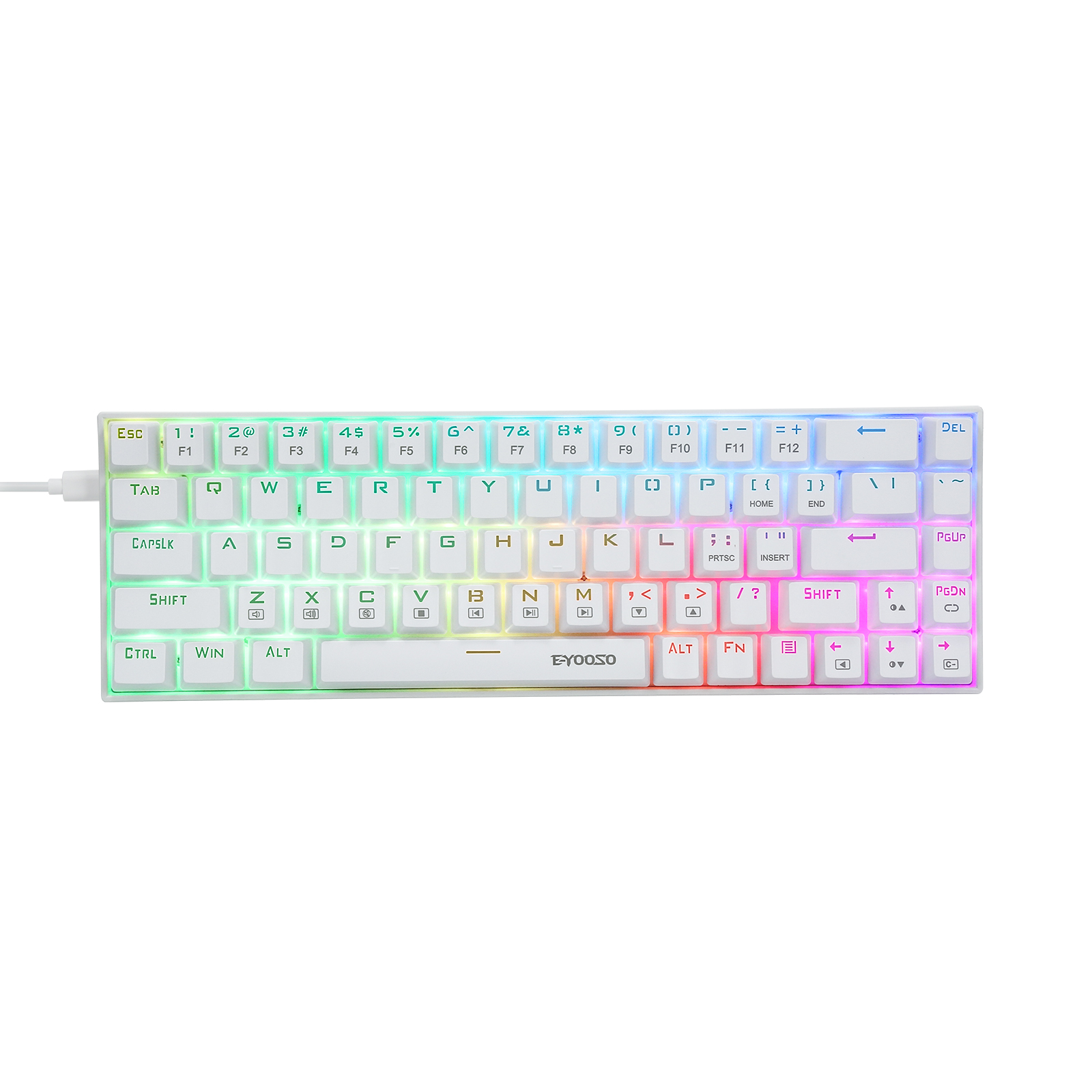 Gaming Keyboard E Yooso - Игровая механическая мини-клавиатура Z-686 60%, пылезащитный