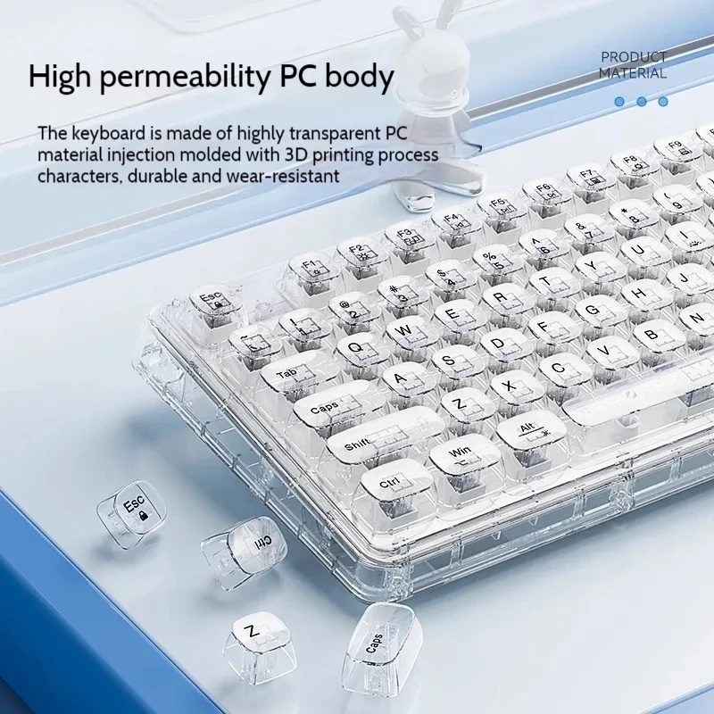 Прозрачный беспроводной Blueto – обзор и цена Keyboard Gaming Transparent
