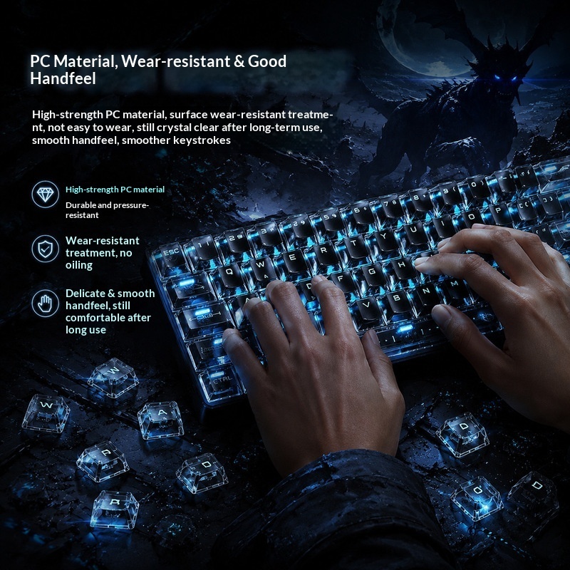 Прозрачные клавиши с подсветко – обзор и цена Keyboard Gaming Black