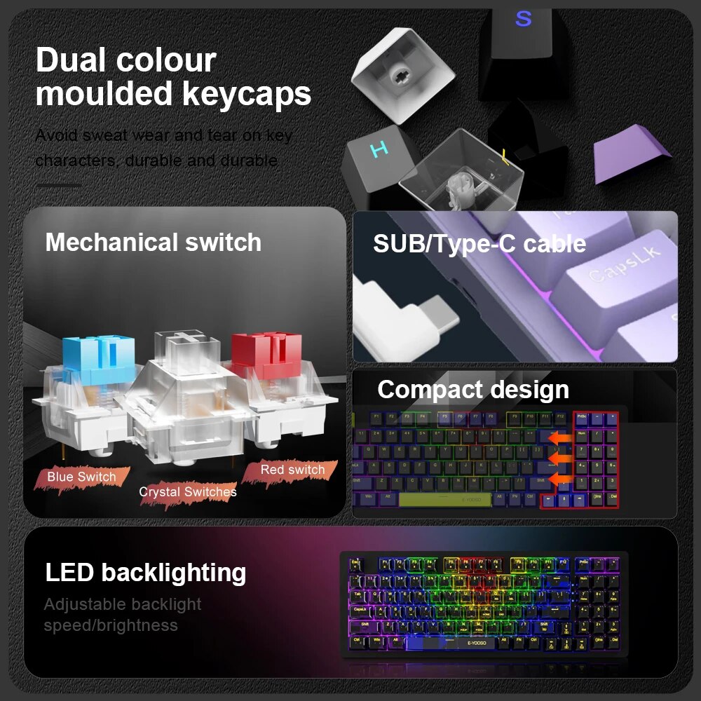 USB Механическая игровая клави – обзор и цена Gaming Keyboard Budget