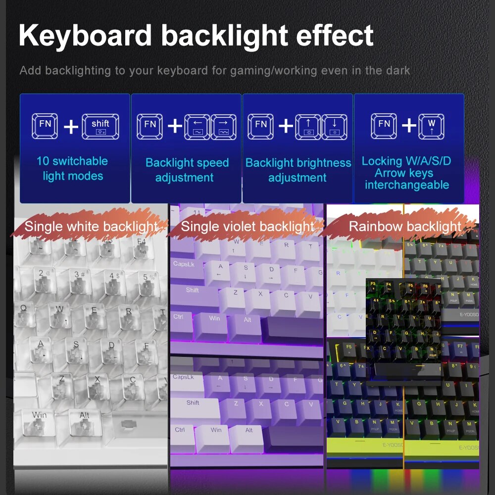 USB Механическая игровая клави – обзор и цена Gaming Keyboard Budget